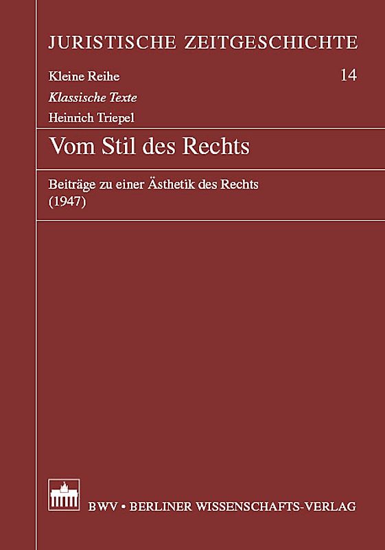 Vom Stil des Rechts