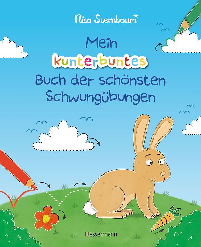 Mein kunterbuntes Buch der schönsten Schwungübungen. Schreibvorbereitung für Kindergarten, Vorschule und Grundschule. Ab 4 Jahre