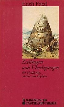 Zeitfragen und Überlegungen. Achtzig Gedichte, sowie ein Zyklus
