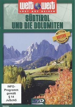 Südtirol und die Dolomiten (mit Bonusfilm Bayern) Reihe: welt weit / 1 DVD, Länge: ca. 73 Minuten DVD