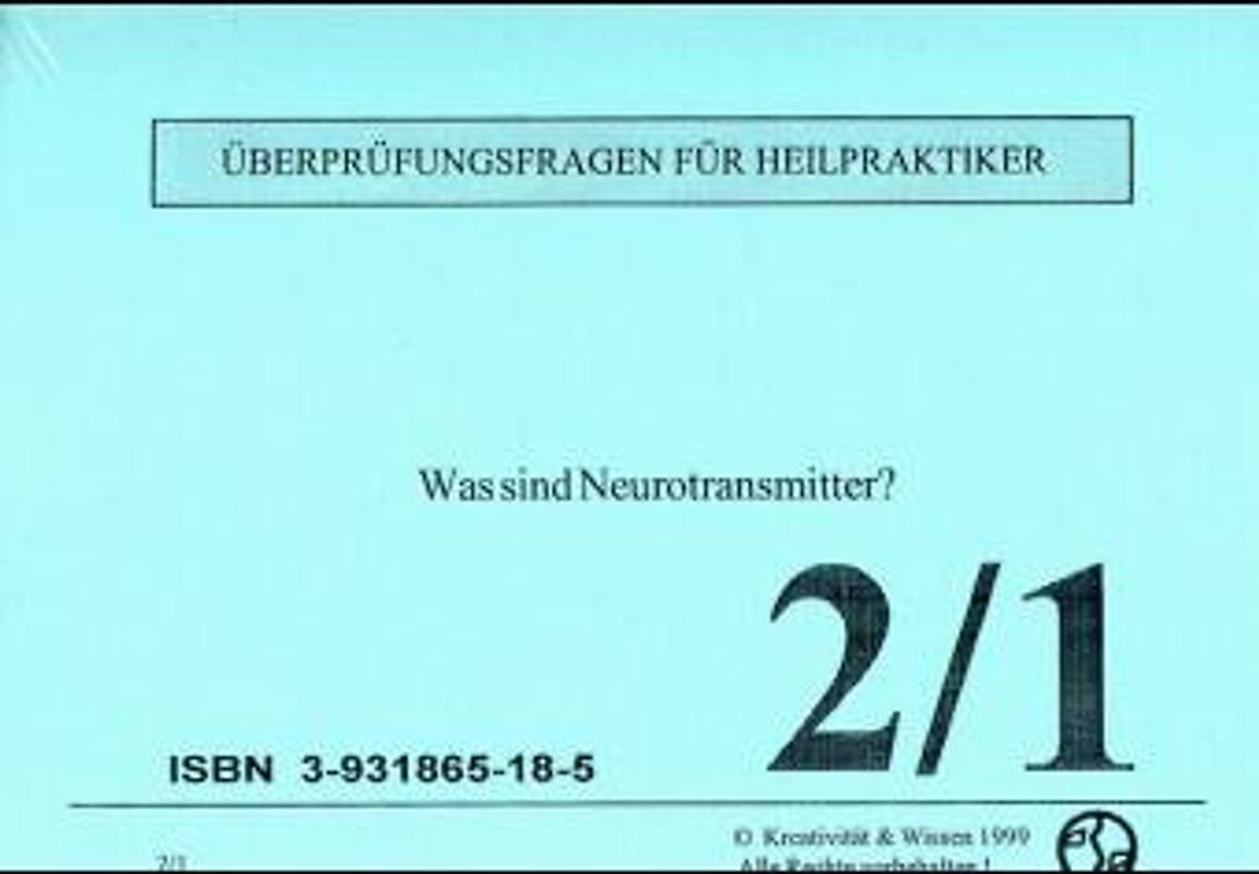 Original-Überprüfungsfragen für Heilpraktiker in Karteikartenform, Nebenfächer