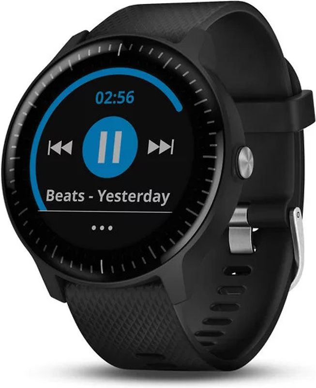 Garmin Vivoactive 3 Music 30,4 mm noir au bracelet en silicone noir