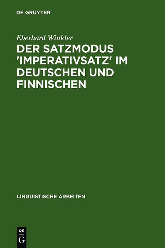 Der Satzmodus 'Imperativsatz' im Deutschen und Finnischen