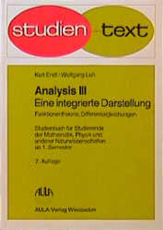 Analysis. Eine integrierte Darstellung. Band 3