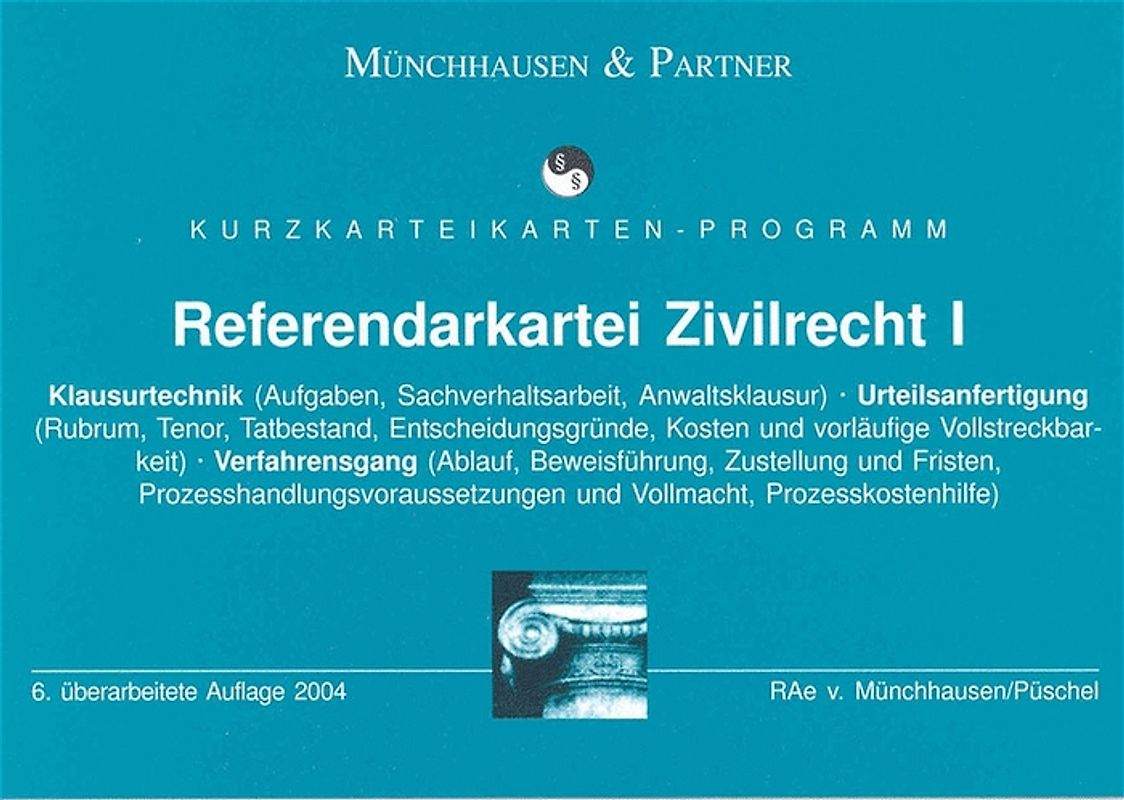Referendarkartei Zivilrecht I