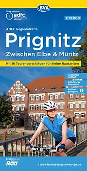 BVA ADFC Regionalkarte Prignitz, mit Knotenpunkten 1:75.000