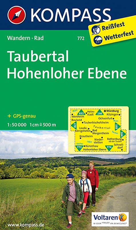 KOMPASS Wanderkarte Taubertal - Hohenloher Ebene