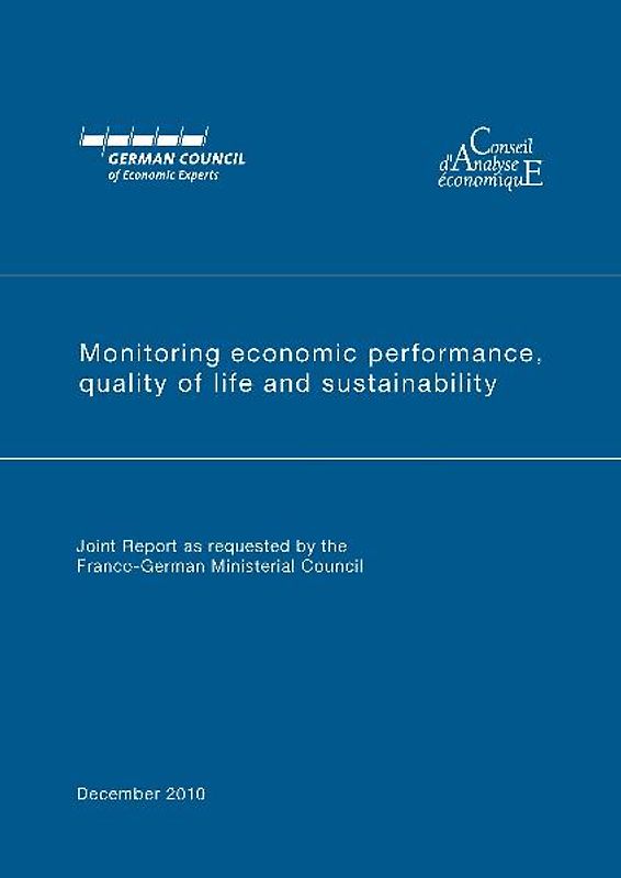 Monitoring economic performance, quality of life and sustainability