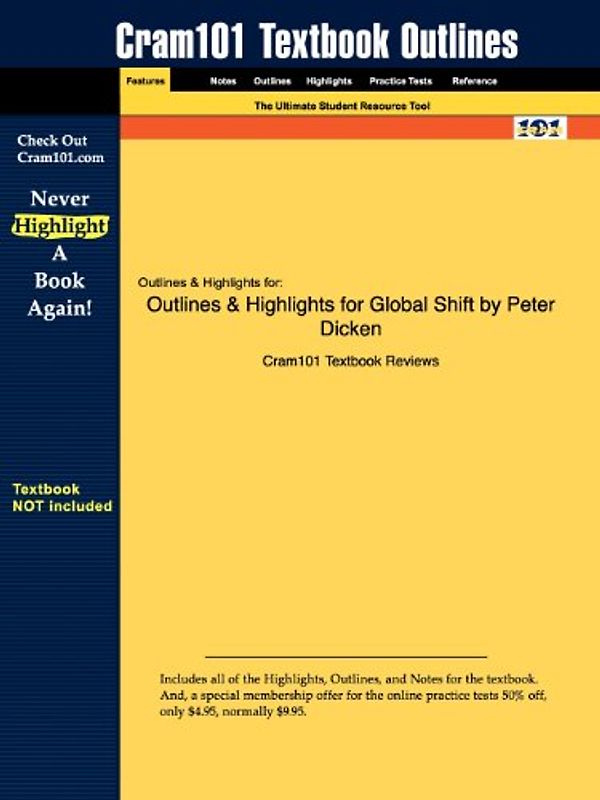 Cram101 Textbook Outlines: Outlines & Highlights for: Global Shift by Peter Dicken - Cram101 Textbook Reviews