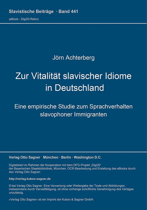 Zur Vitalität slavischer Idiome in Deutschland