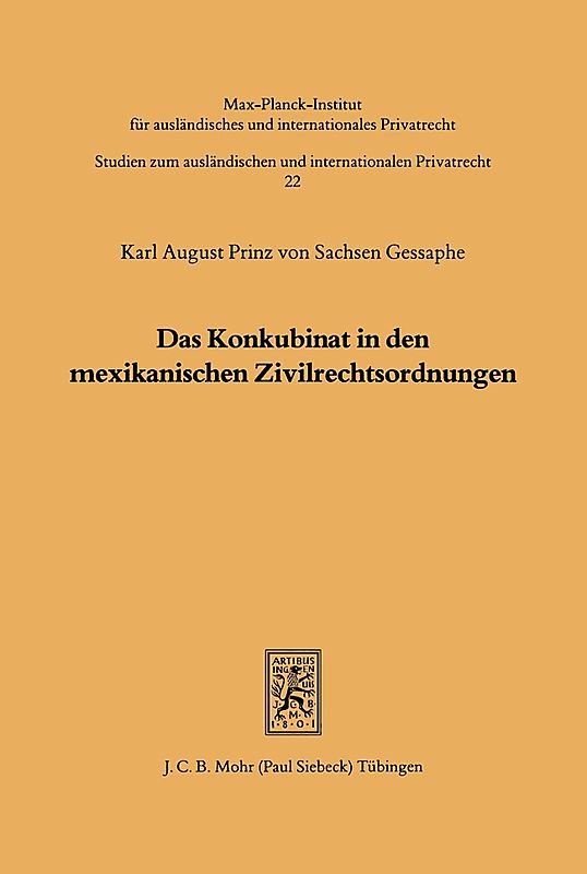 Das Konkubinat in den mexikanischen Zivilrechtsordnungen