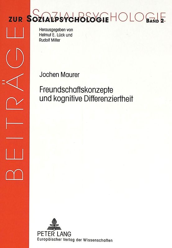Freundschaftskonzepte und kognitive Differenziertheit
