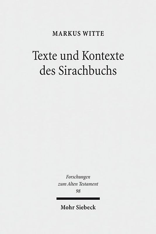 Texte und Kontexte des Sirachbuchs