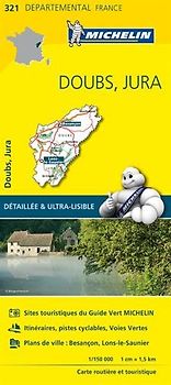 Carte Doubs, Jura Michelin
