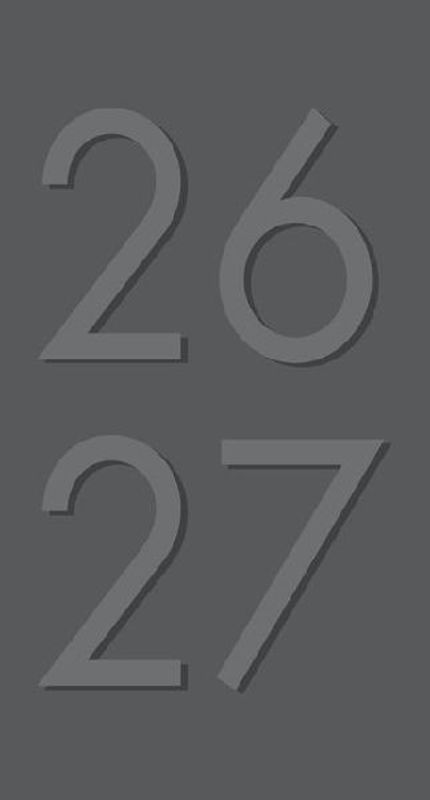 Charcoal 2-Year 2026-27 3.5 X 6.5 Monthly Pocket Planner