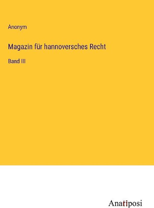 Magazin für hannoversches Recht