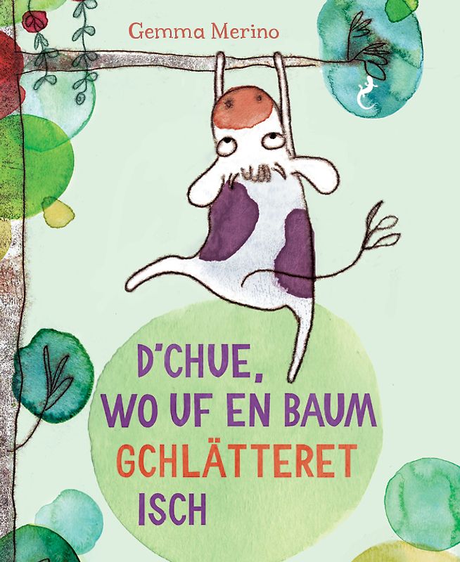 D Chue, wo uf en Baum gchlätteret isch