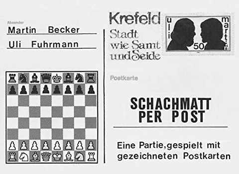 Schachmatt per Post: Eine Partie, gespielt mit gezeichneten Postkarten