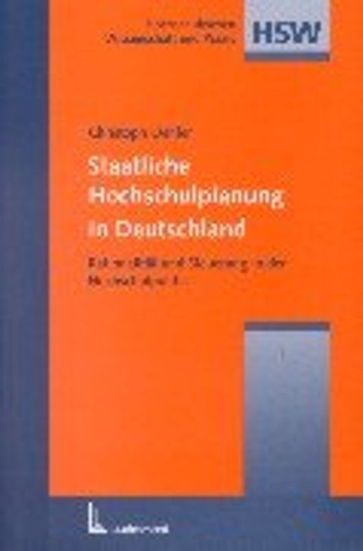 Staatliche Hochschulplanung in Deutschland
