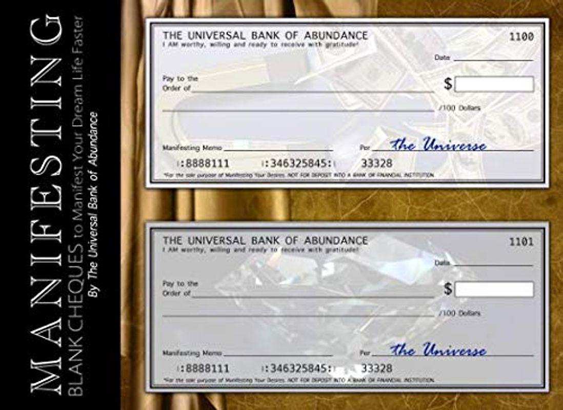 Manifesting Blank Cheques to Manifest Your Dream Life Faster: Your Personal Secret Checkbook Journal with 50 Law of Attraction Checks (Beginner's LOA for Financial Freedom, Band 1)