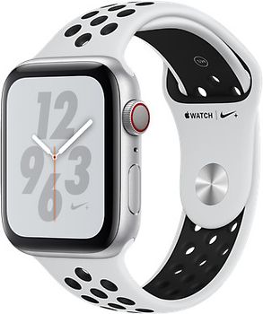 Apple Watch Nike+ Series 4 44 mm Boîtier en aluminium argent avec Bracelet Sport Nike Platine pur/Noir  [Wifi + Cellular]