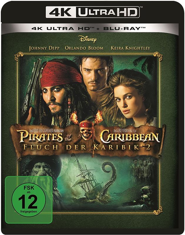 Pirates of the Caribbean - Fluch der Karibik 2 UHD 4K Ultra HD Blu-ray