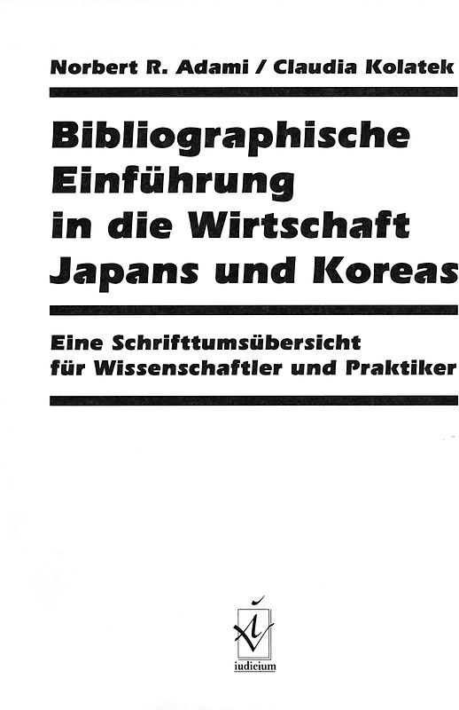 Bibliographische Einführung in die Wirtschaft Japans und Koreas