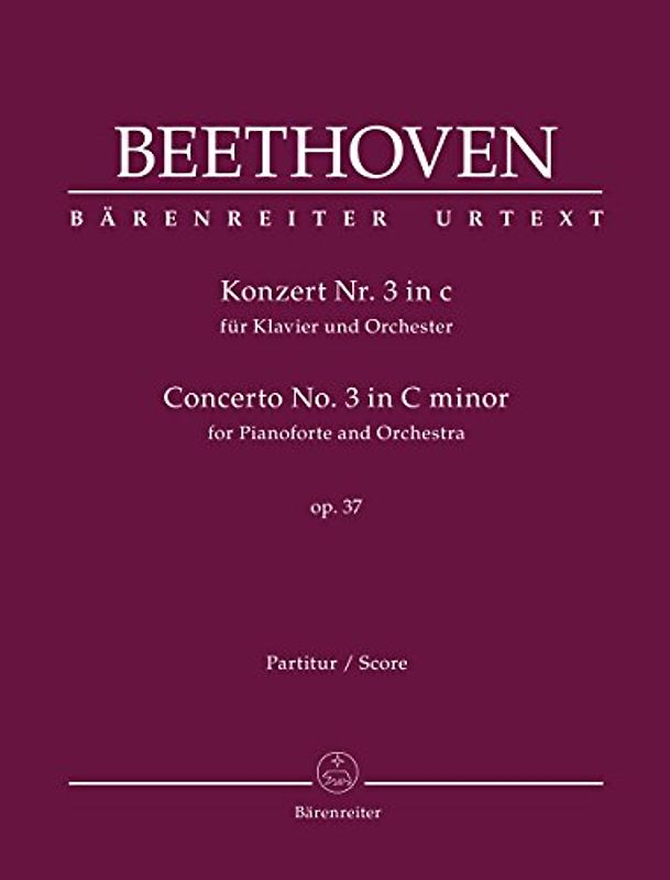 Konzert Nr. 3 in c für Klavier und Orchester op. 37: Partitur - Ludwig van Beethoven