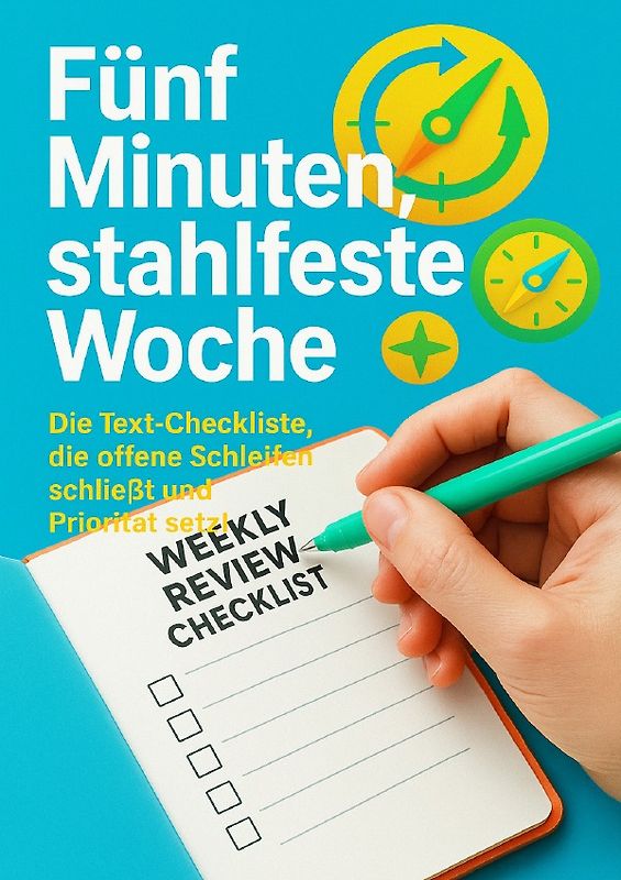 Fünf Minuten, stahlfeste Woche