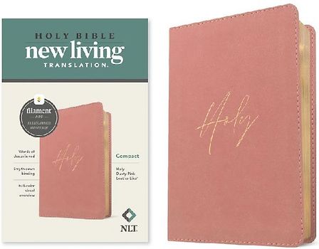 NLT Compact Bible, Filament Enabled (Leatherlike, Holy Dusty Pink, Red Letter)
