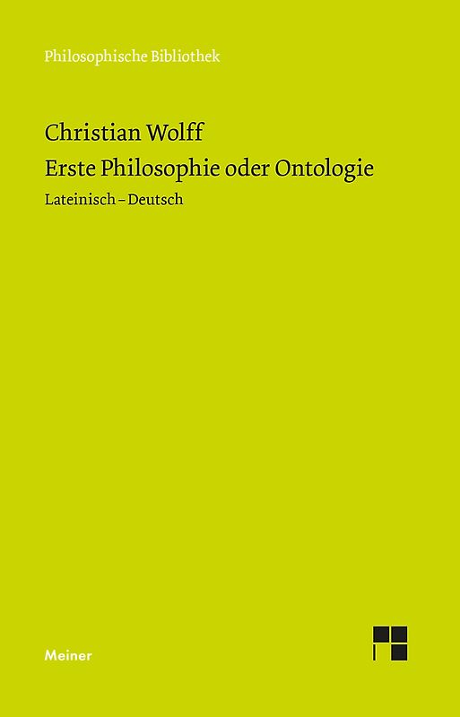 Erste Philosophie oder Ontologie