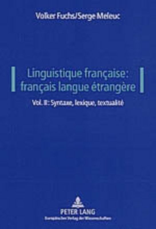 Linguistique française: français langue étrangère