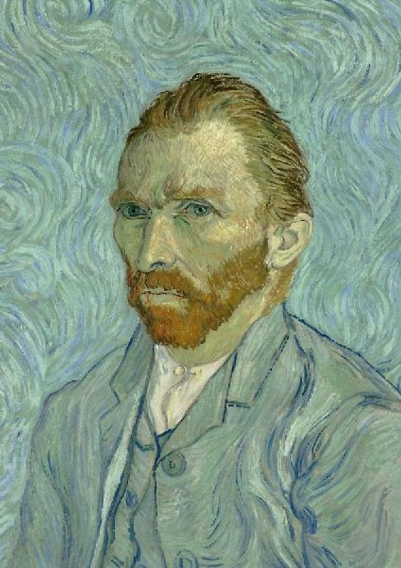 Notizbuch A4 blanko Hardcover - Motiv "Selbstporträt" Vincent van Gogh - 100 Seiten - FSC Papier