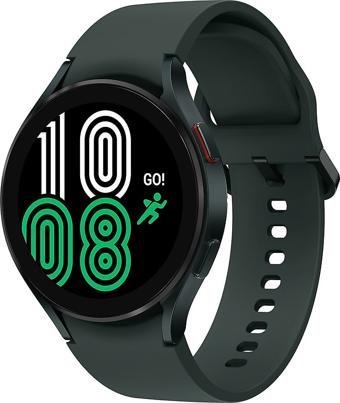Samsung Galaxy Watch4 44 mm Boîtier aluminium vert Bracelet silicone vert [Wi-Fi + 4G]