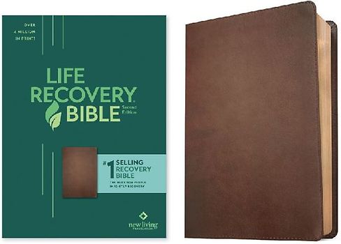 NLT Life Recovery Bible, Second Edition (Leatherlike, Rustic Brown)