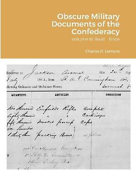 Obscure Military Documents of the Confederacy