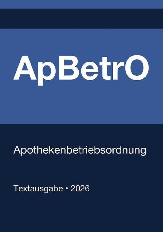 ApBetrO - Apothekenbetriebsordnung (Deutschland) 2026