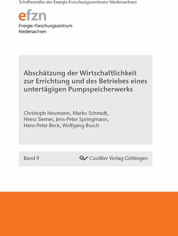Abschätzung der Wirtschaftlichkeit zur Errichtung und des Betriebes eines untertägigen Pumpspeicherwerks