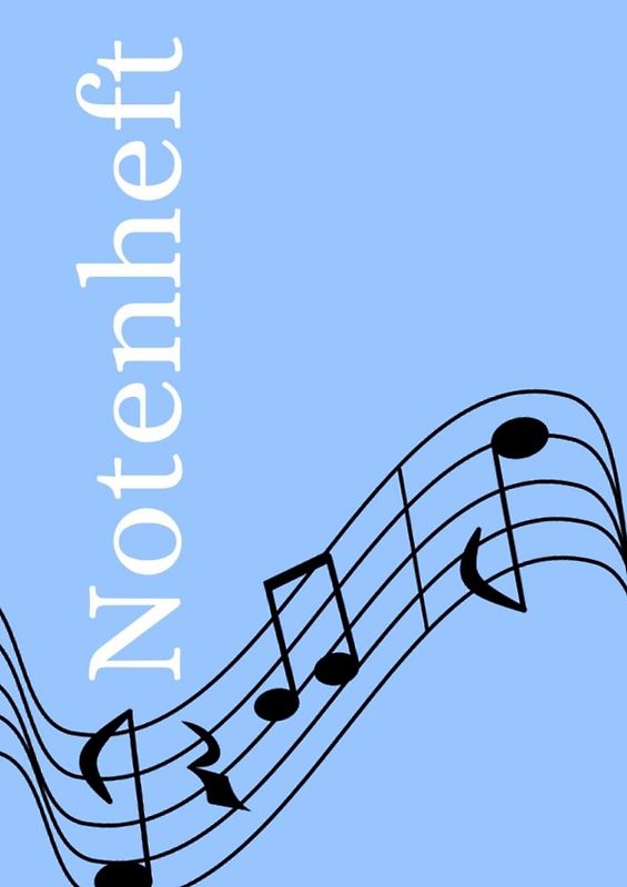 Notenheft: DIN A4 Notenlinienheft | 60 Seiten mit 12 Notenzeilen / Systeme pro Blatt | Papier 90g/m² | Musikheft mit Notenlinien