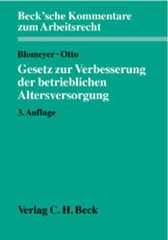 Gesetz zur Verbesserung der betrieblichen Altersversorgung