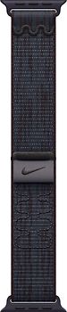 Apple Watch 44/45/46/49 mm geweven Sportbandje van Nike zwart