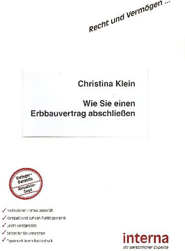 Wie Sie einen Erbbauvertrag abschliessen