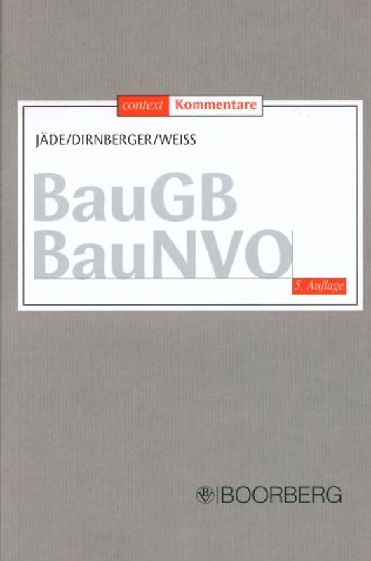 BauGB · BauNVO context 5.0