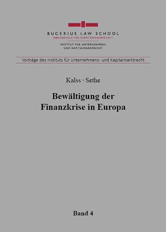 Bewältigung der Finanzkrise in Europa