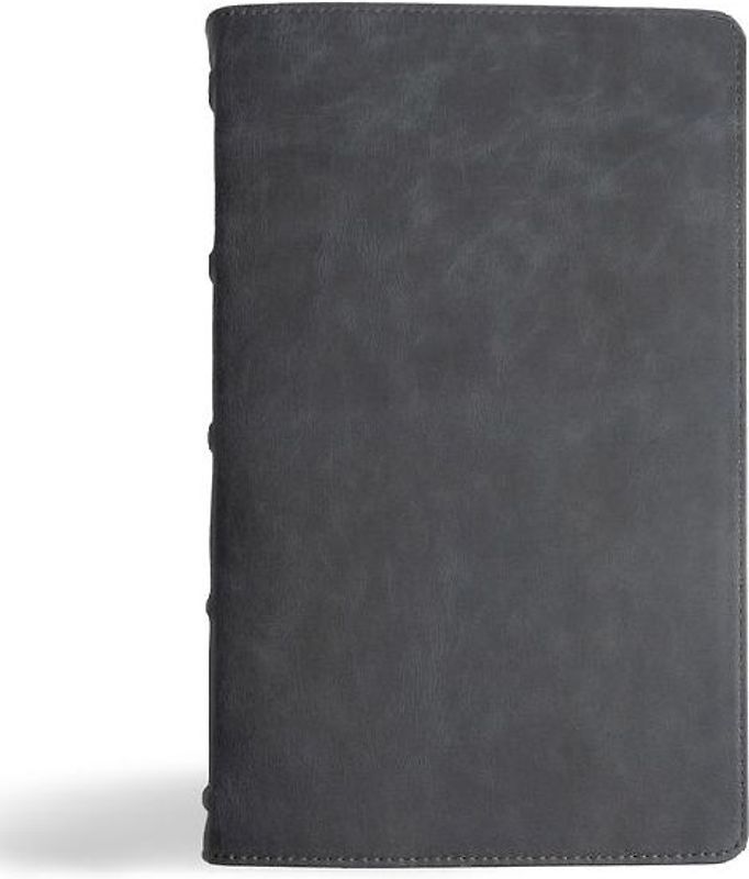 CSB Single-Column Personal Size Bible, Holman Handcrafted Collection, Marbled Slate Premium Calfskin