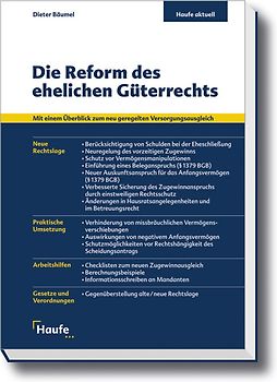 Die Reform des ehelichen Güterrechts