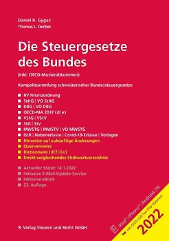 Die Steuergesetze des Bundes 2022