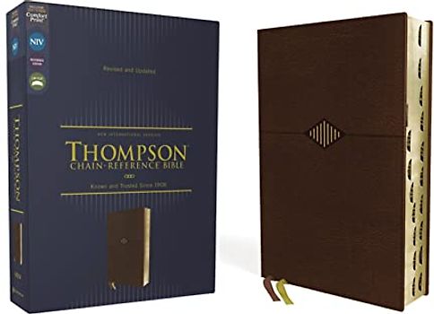 NIV, Thompson Chain-Reference Bible, Leathersoft, Brown, Red Letter, Thumb Indexed, Comfort Print: New International Version, Leathersoft, Brown, Thompson Chain-reference Bible