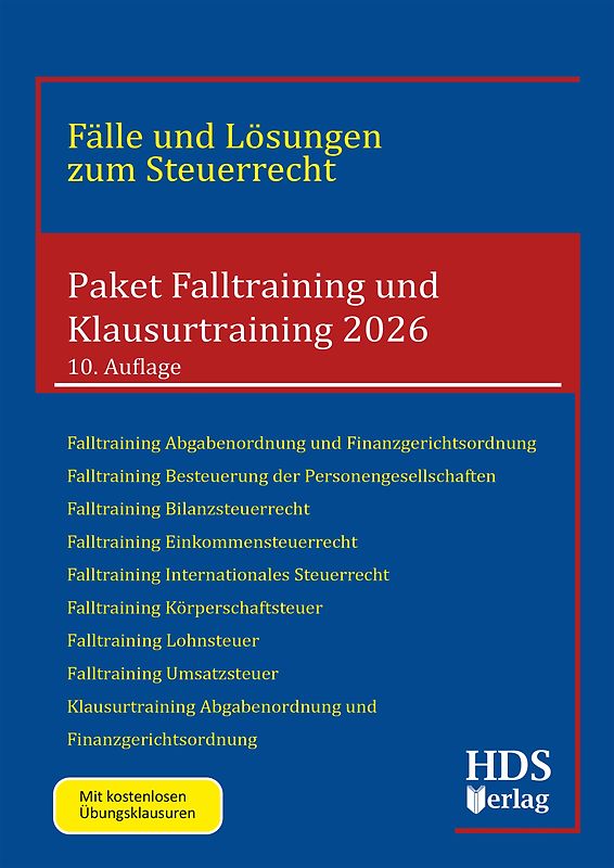 Paket Falltraining und Klausurtraining 2026