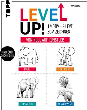 Level up! 1 Motiv - 4 Level zum Zeichnen